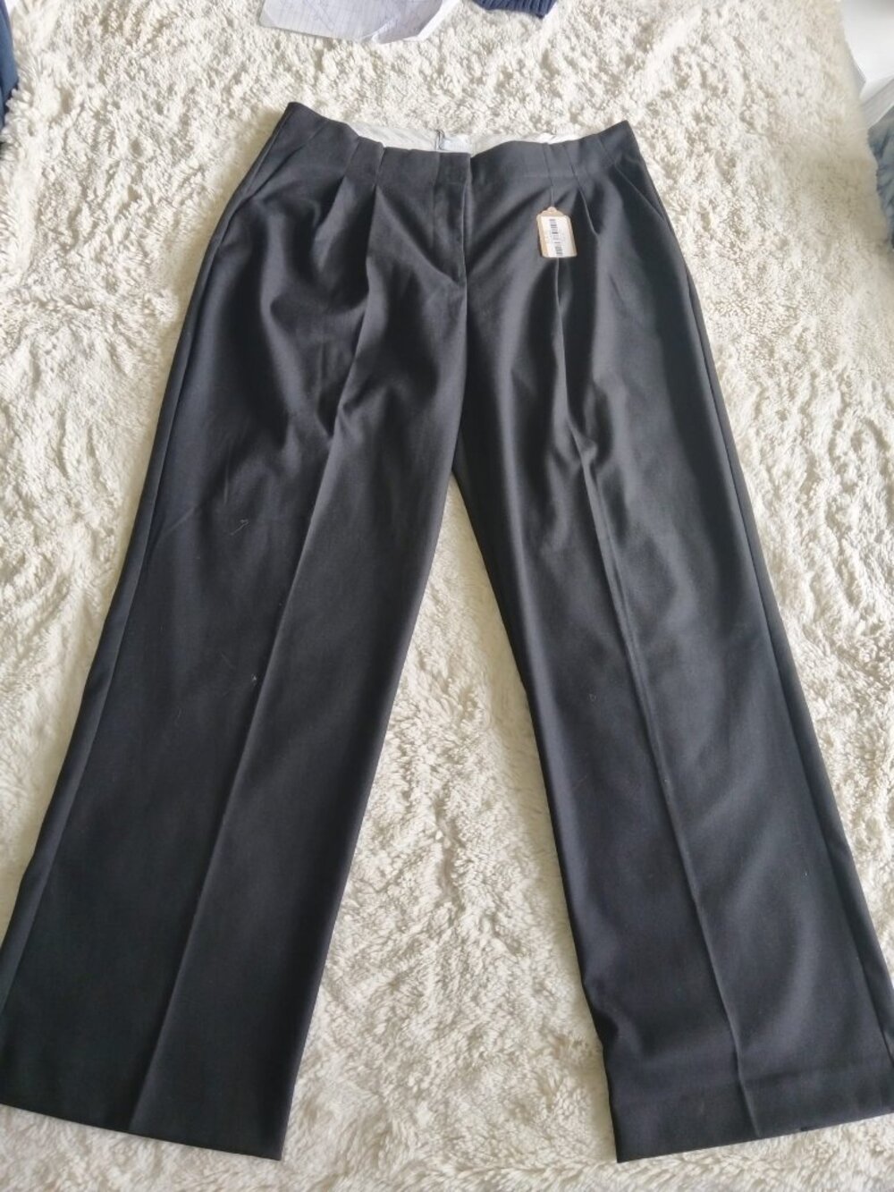 NWT 2NDDAY DAY Birger et Mikkelsen Carter Black Wide Leg Trousers Pants Sz 42/10